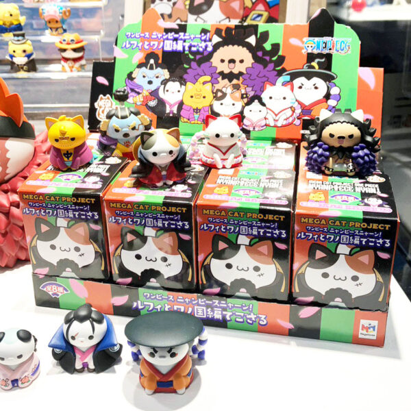 [再販][MEGA CAT]《海賊王》路飛與和之國的伙伴喵 (一盒全8隻) (行版)