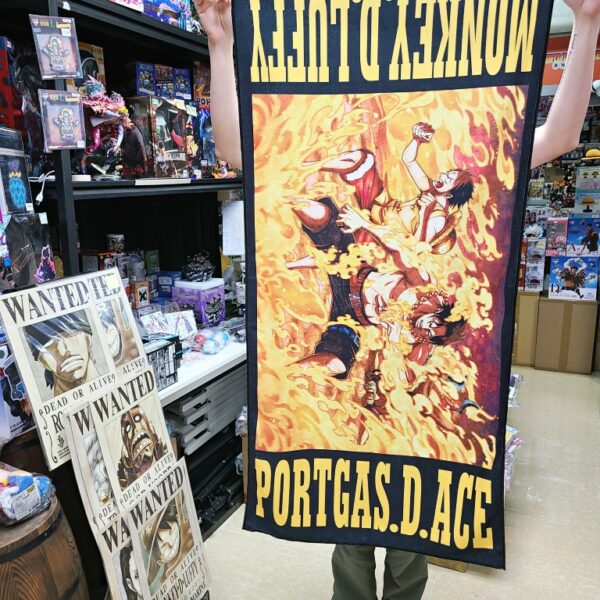 [日本限定] 海賊王 路飛艾斯 二人の絆 浴巾 毛巾 120CMX60CM