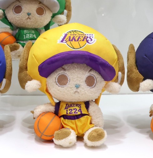 [5月下旬][日本魂限]海賊王 X NBA 聯名 索柏毛公仔 黃衫) 洛杉磯湖人隊 *日版