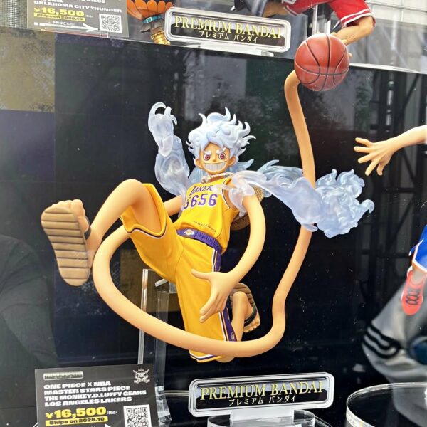 [9月下旬預訂][日本魂限] 海賊王 X NBA 聯名MASTER STARS PIECE 路飛五檔 洛杉磯湖人隊*日版 [全數HK$1000/訂金$500]