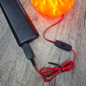 [小夜燈專用] USB小電池 線1米長 (有開關制)